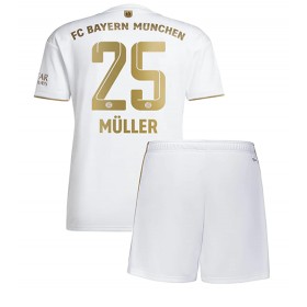 Baby Fußballbekleidung Bayern Munich Thomas Muller #25 Auswärtstrikot 2022-23 Kurzarm (+ kurze hosen)